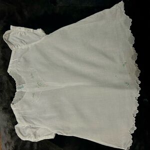 Vintage White Embroidered Baby Dress - Unbranded